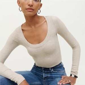 Reformation Paige Knit Top gray xs